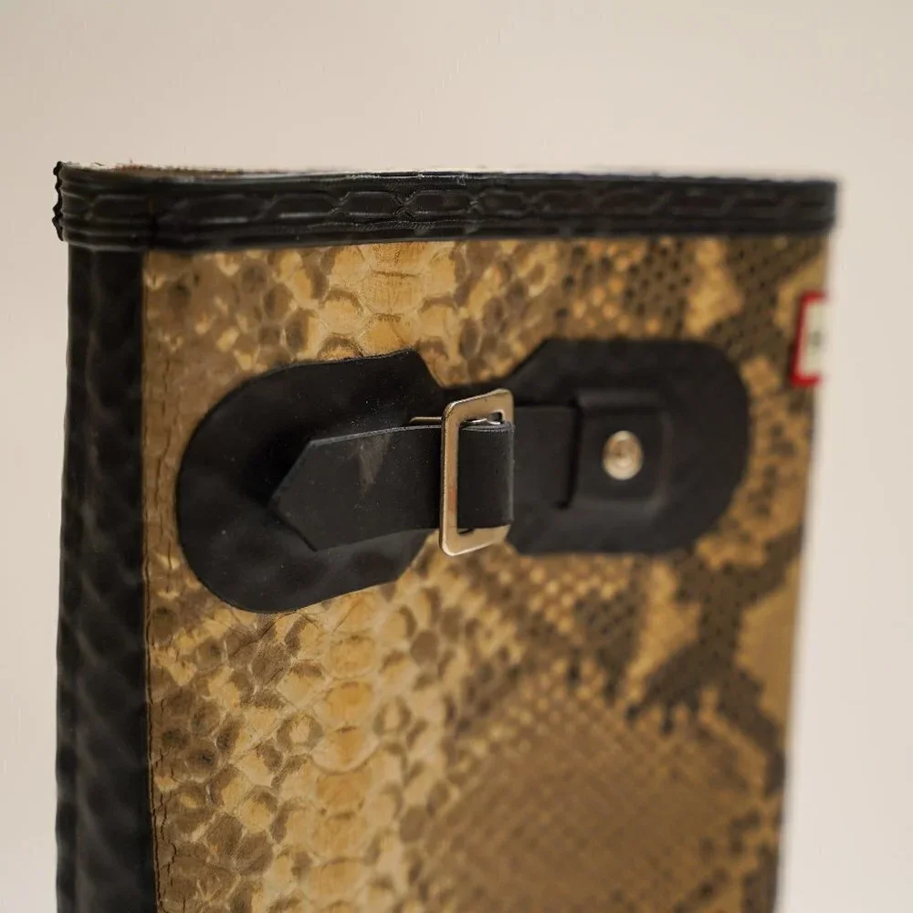 Hunter Carnaby Snake Python Print Rain Boots